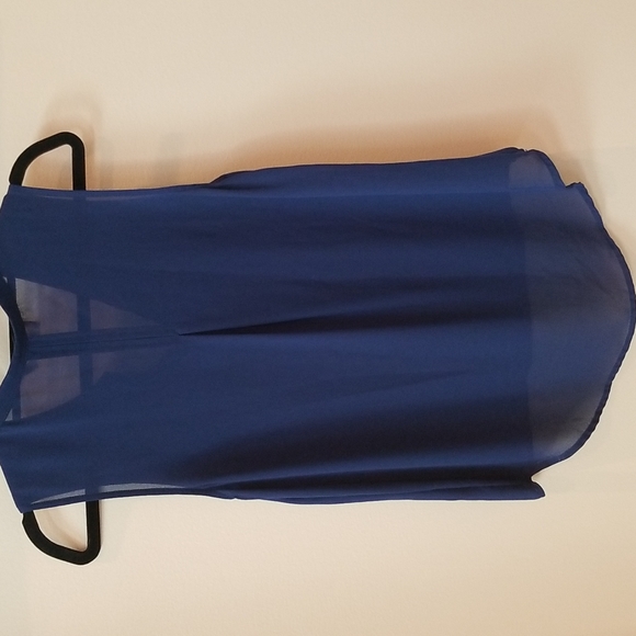 Shear blue sleeves top - Picture 5 of 5